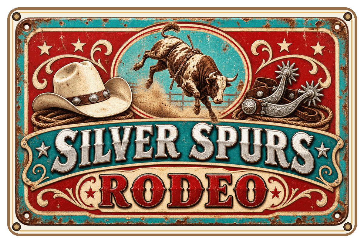 Silver Spurs Rodeo sign