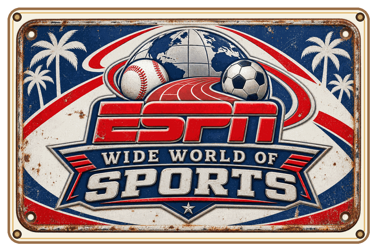Vintage ESPN Wide World of Sports sign