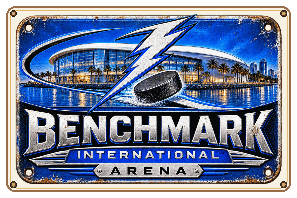 Benchmark International Arena sign