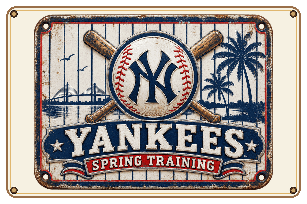 Vintage Spring Training baseball sign