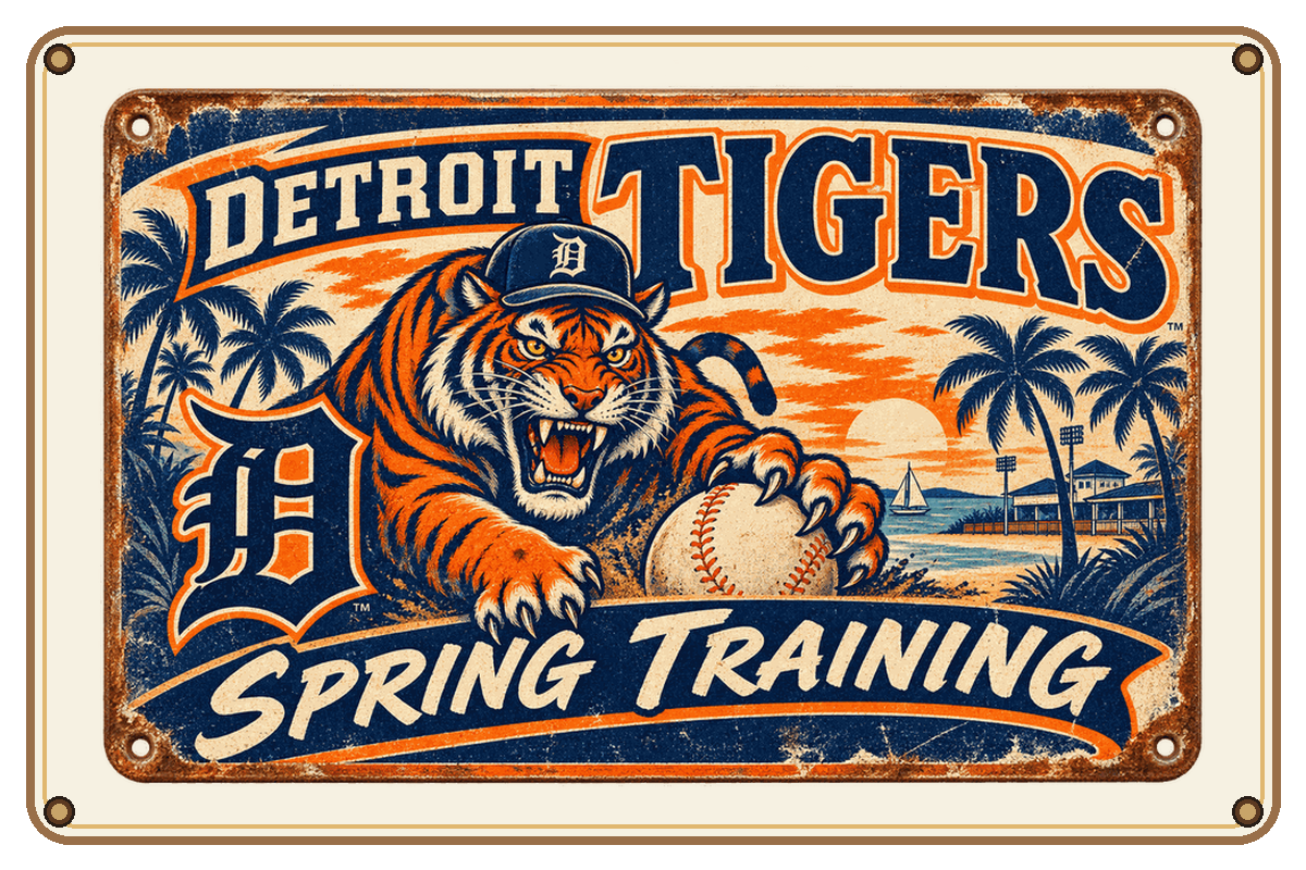 Detroit Tigers Spring Training sign