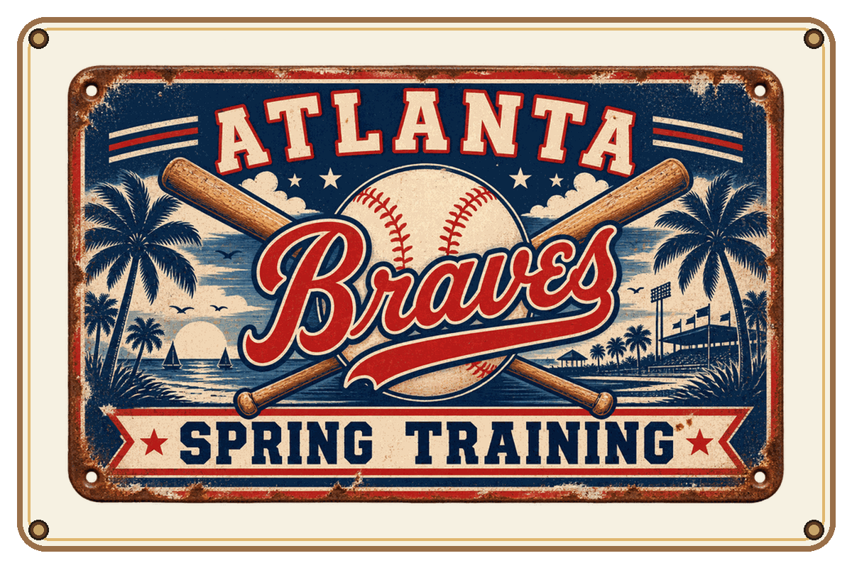 Atlanta Braves Spring Training sign
