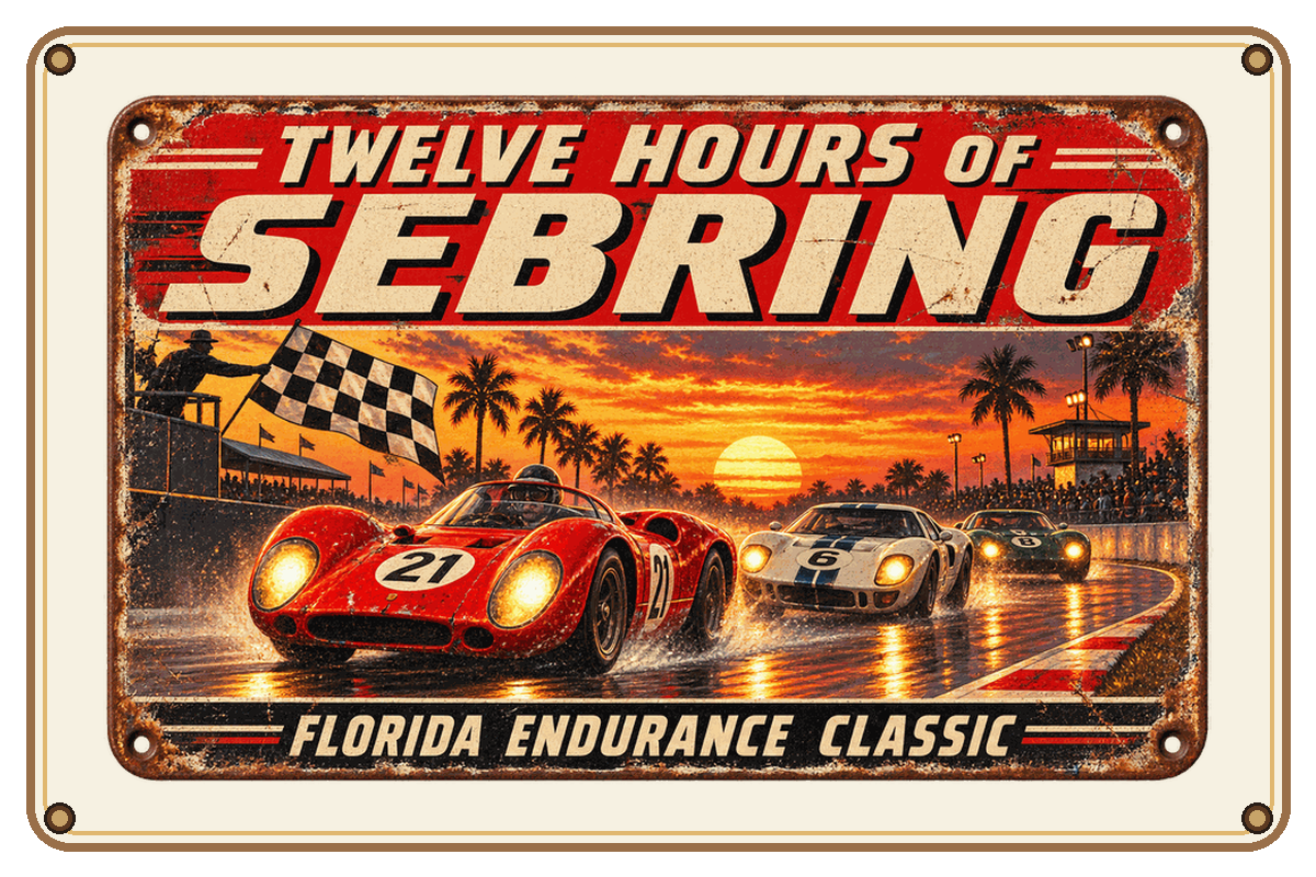 Twelve Hours of Sebring sign