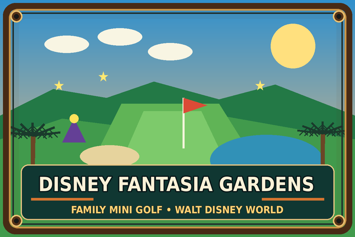 Disney Fantasia Gardens vintage sign