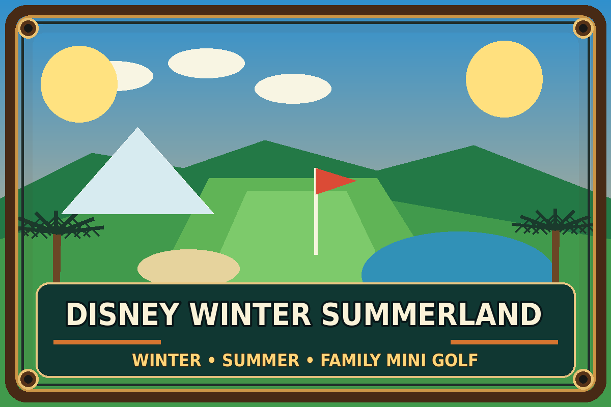 Disney Winter Summerland vintage sign
