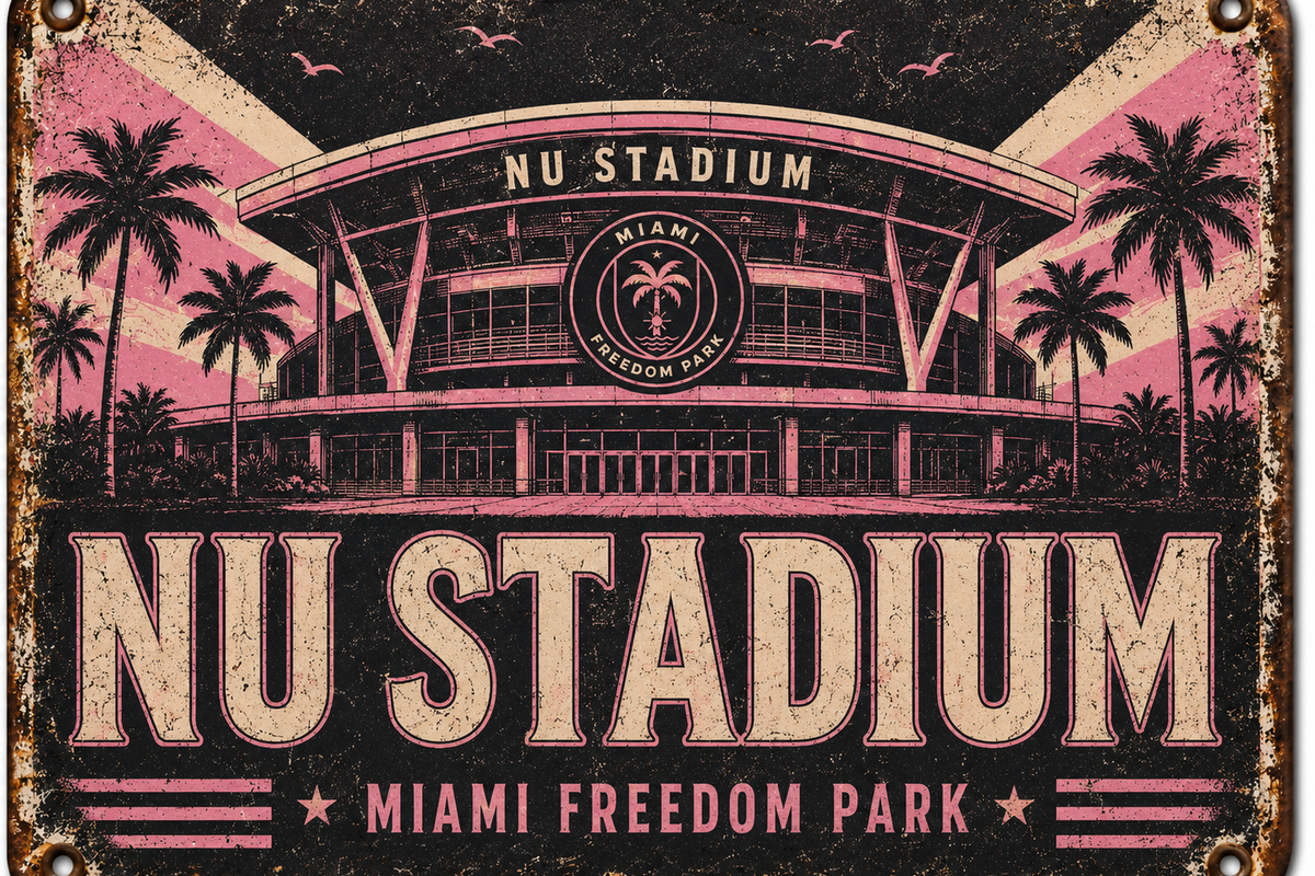 Nu Stadium vintage sign