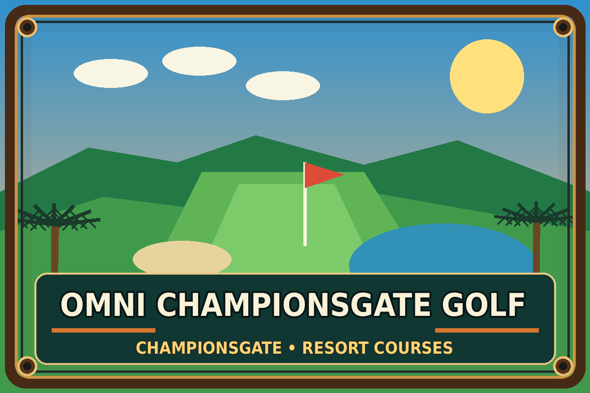 Omni Championsgate Golf vintage sign