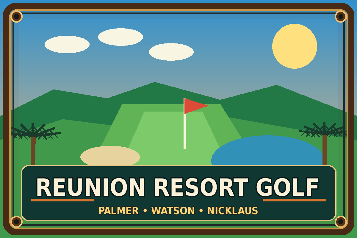 Reunion Resort Golf vintage sign