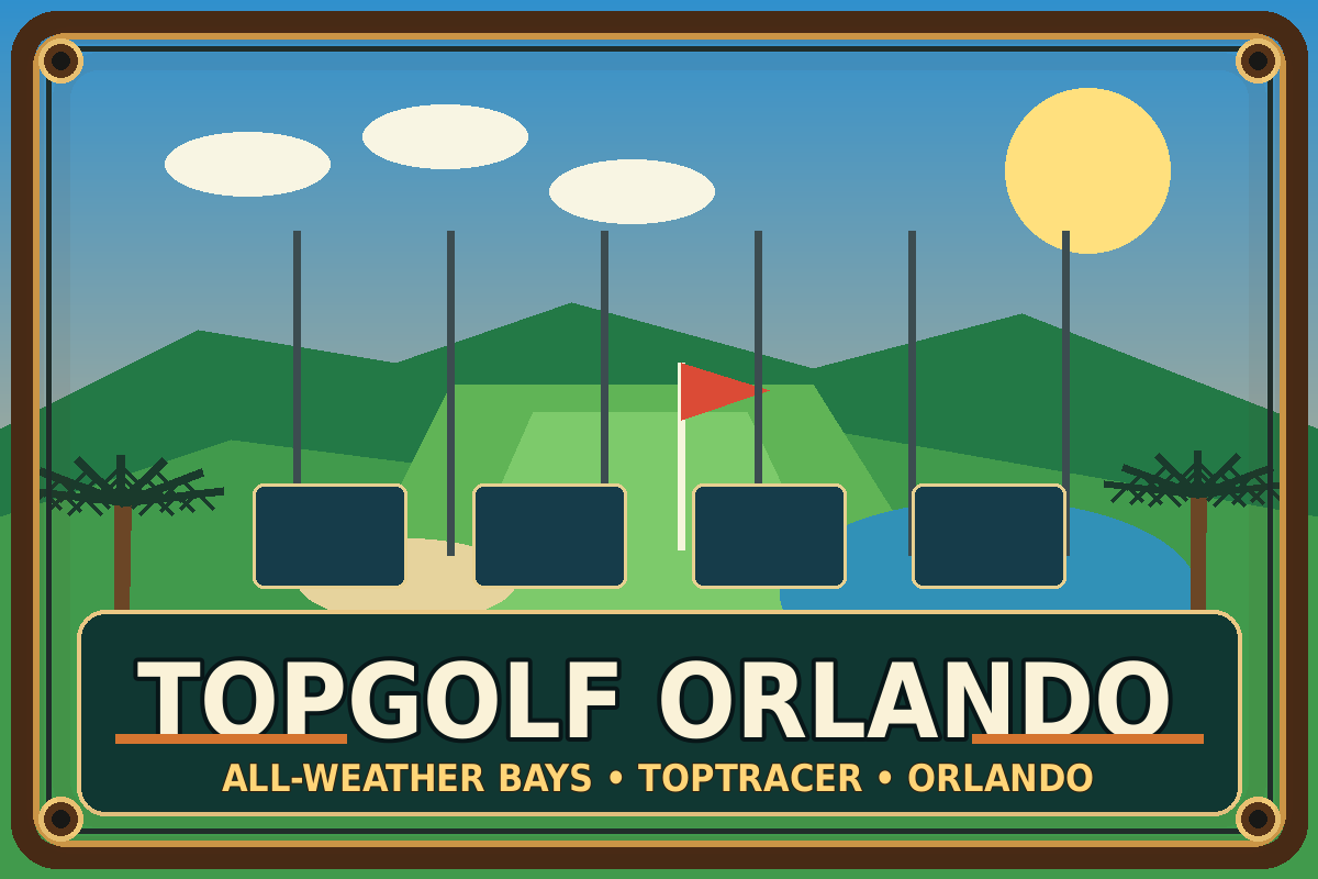 Topgolf Orlando vintage sign